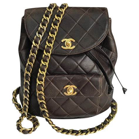 chanel black and brown bag|chanel backpack brown.